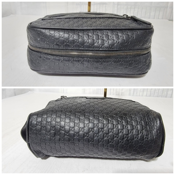 Authentic GG Microguccissima Leather Toiletry Case Black 419775 - Picture 12 of 16